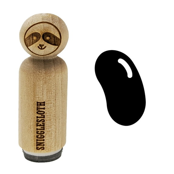 Jelly Bean Solid Rubber Stamp for Scrapbooking Crafting Stamping - Mini 1/2 Inch