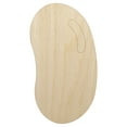 thumbnail image 1 of Jelly Bean Solid Wood Shape Unfinished Piece Cutout Craft DIY Projects - 4.70 Inch Size - 1/4 Inch Thick, 1 of 7