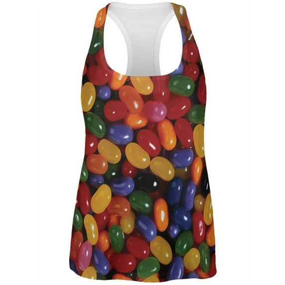 Jelly Beans All Over Womens Work Out Tank Top - Small