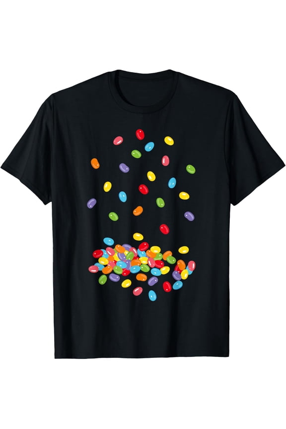 Jelly Beans Colourful Jelly Sweets Design T-Shirt mens t shirt，black，women，funny，misfits，men，journey