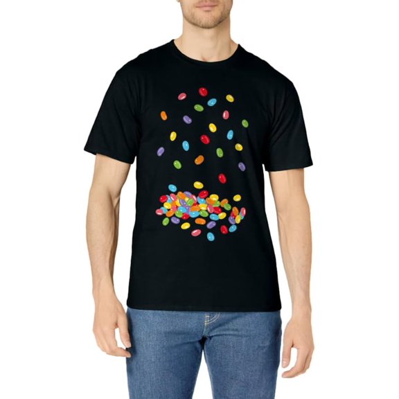 Jelly Beans Colourful Jelly Sweets Design T-Shirt