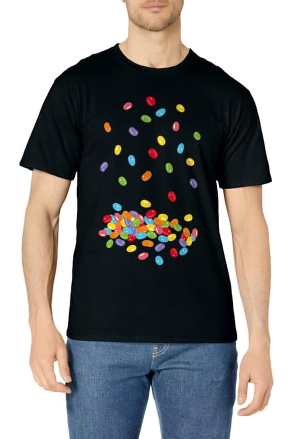 Jelly Beans Colourful Jelly Sweets Design T-Shirt