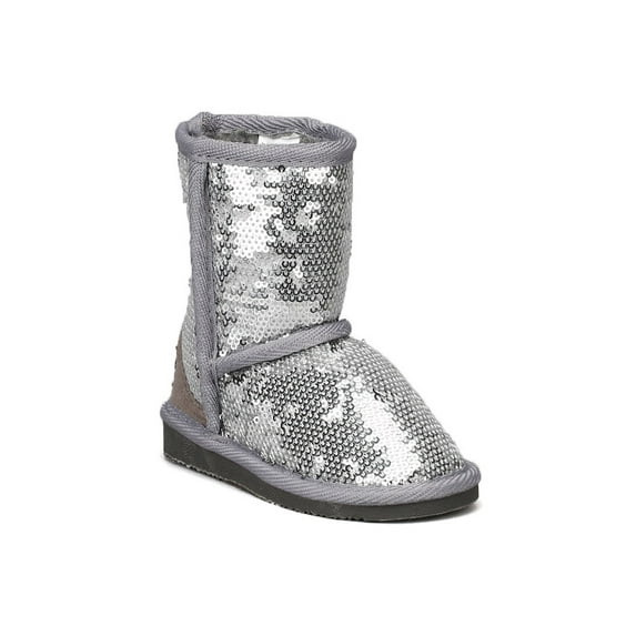 Jelly Beans Sammy Sequin Round Toe Furry Inner Lining Boot (Toddler)