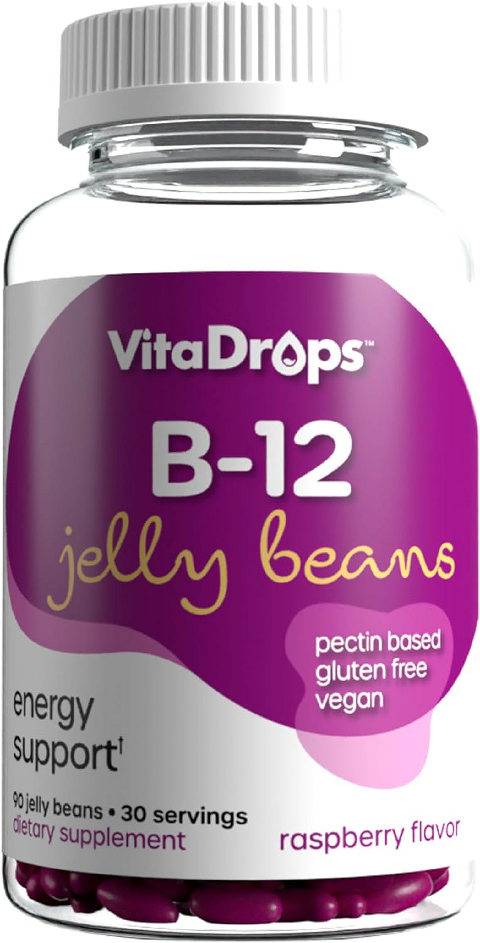 Jelly Beans, Supports Energy, Pectin Based, Vegan & Gluten , Raspberry