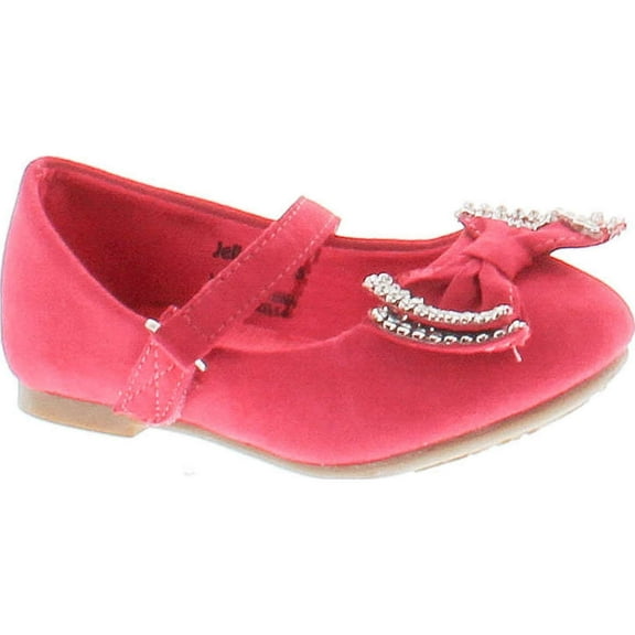 Jelly Beans YOYOMA Toddlers Little Girls Glitter Bow Ballerina Falt Shoes