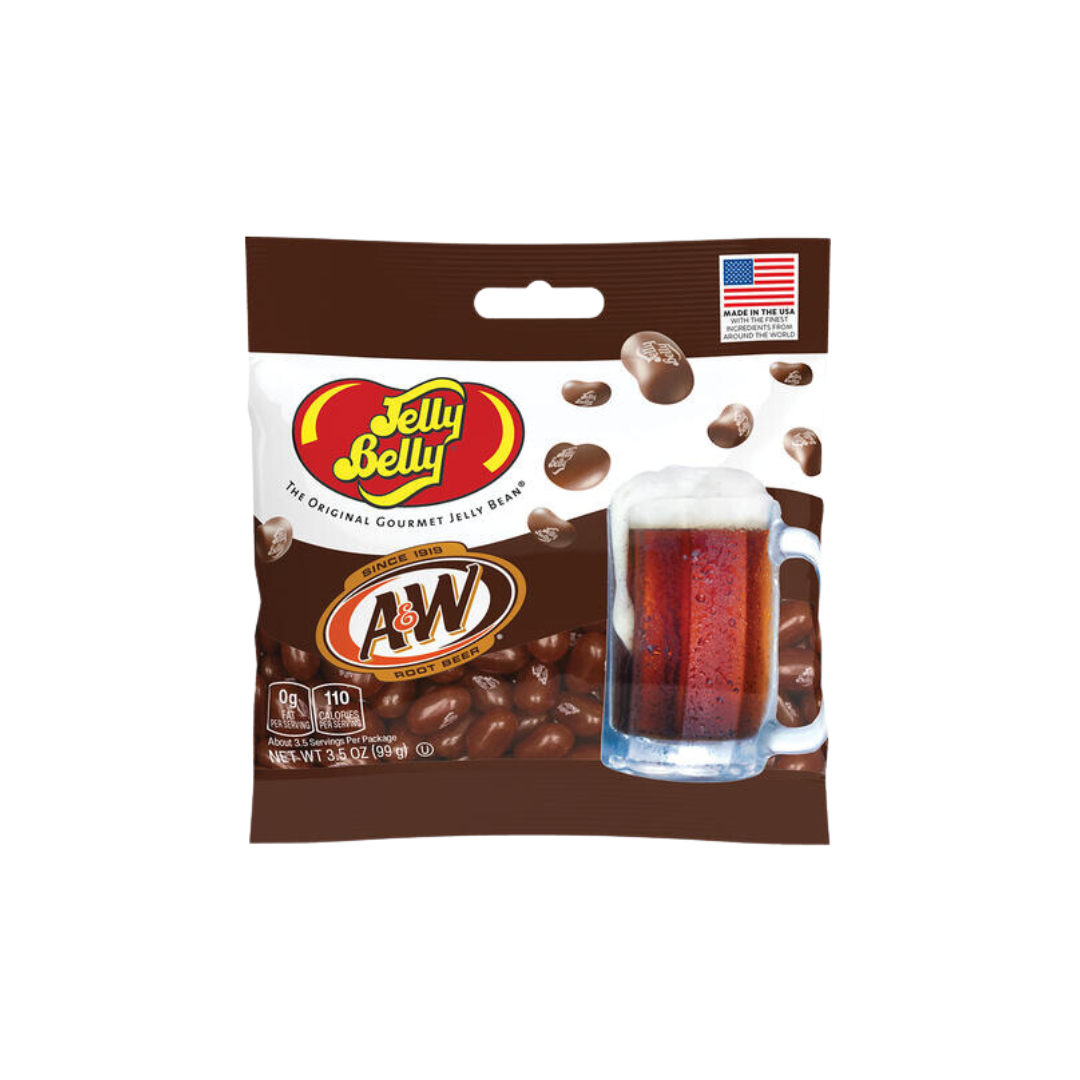 Jelly Belly A & W Root Beer Flavored Gourmet Jelly Beans, 3.5 oz. Bag