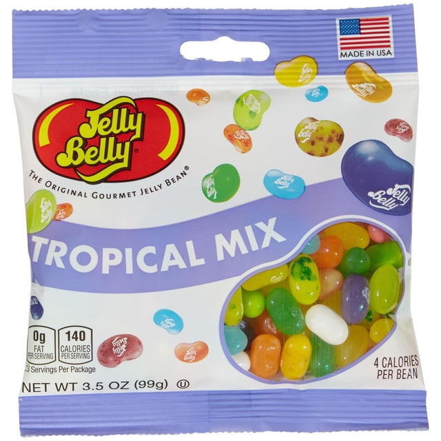 Jelly Belly Tropical Mix Jelly Beans, Assorted, 3.5 oz (12-Pack)