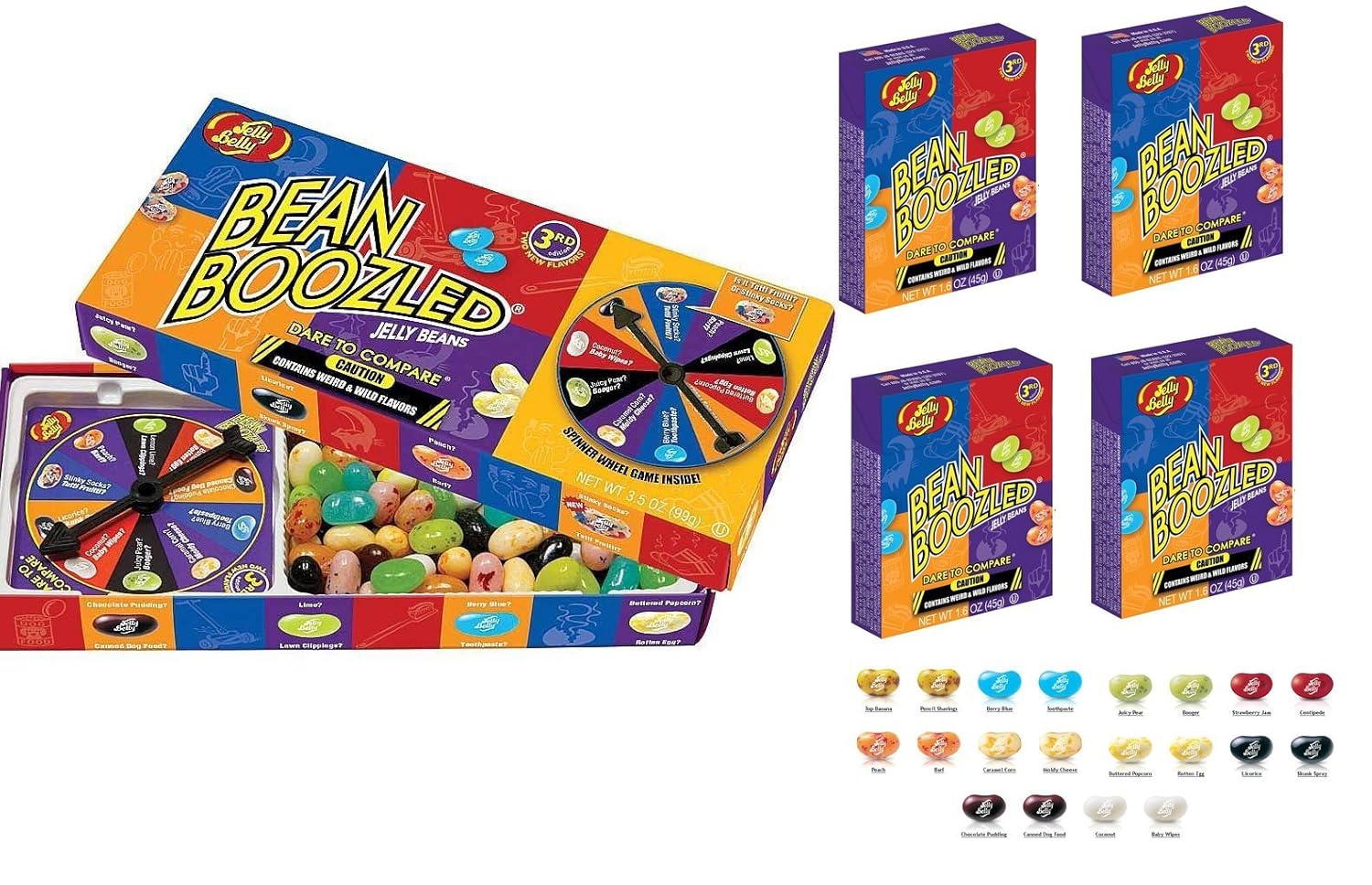 Jelly Belly BeanBoozledJelly Bean Game Box And 4 Pack Jelly Beans
