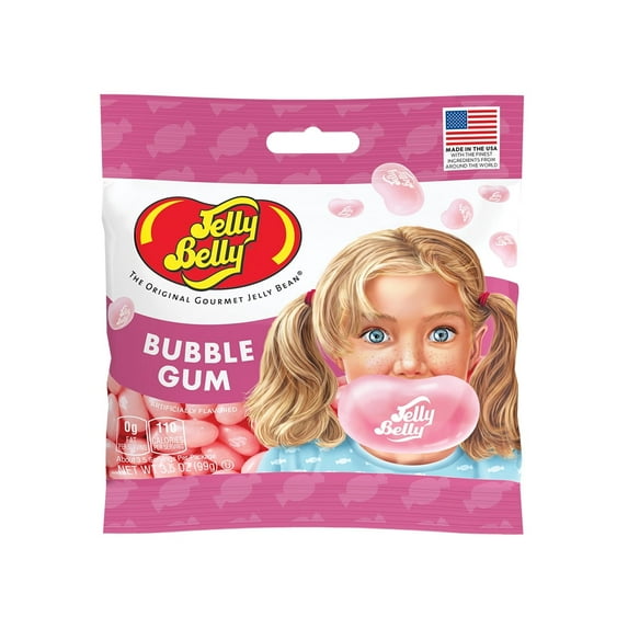 Jelly Belly Bubble Gum Jelly Beans - 3.5 oz Grab & Go® Bags - True-to-life Bubble Gum-flavored Candy