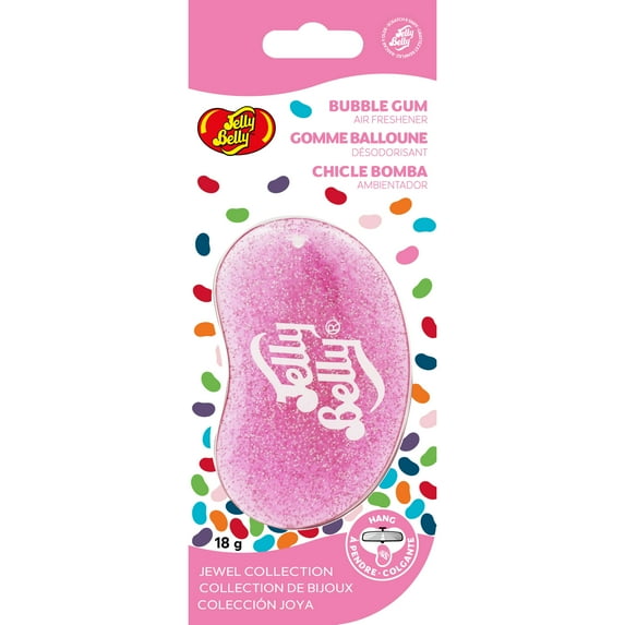 Jelly Belly Bubble Gum Scent Hanging Gel Car Air Freshener