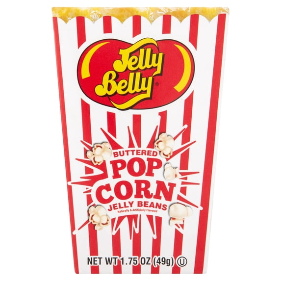 Jelly Belly Buttered Pop Corn Jelly Beans Candy, 1.75 oz Popcorn Box