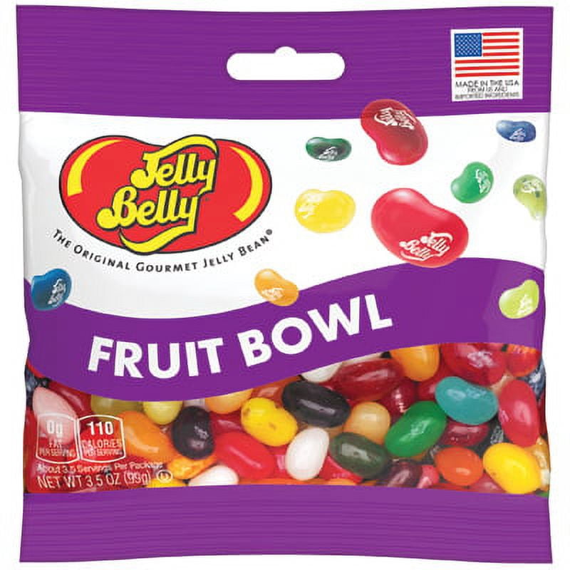 3.5 OZ Jelly Belly Fruit Bowl Grab & Go Bag. Sold in Cases Of 12, Each
