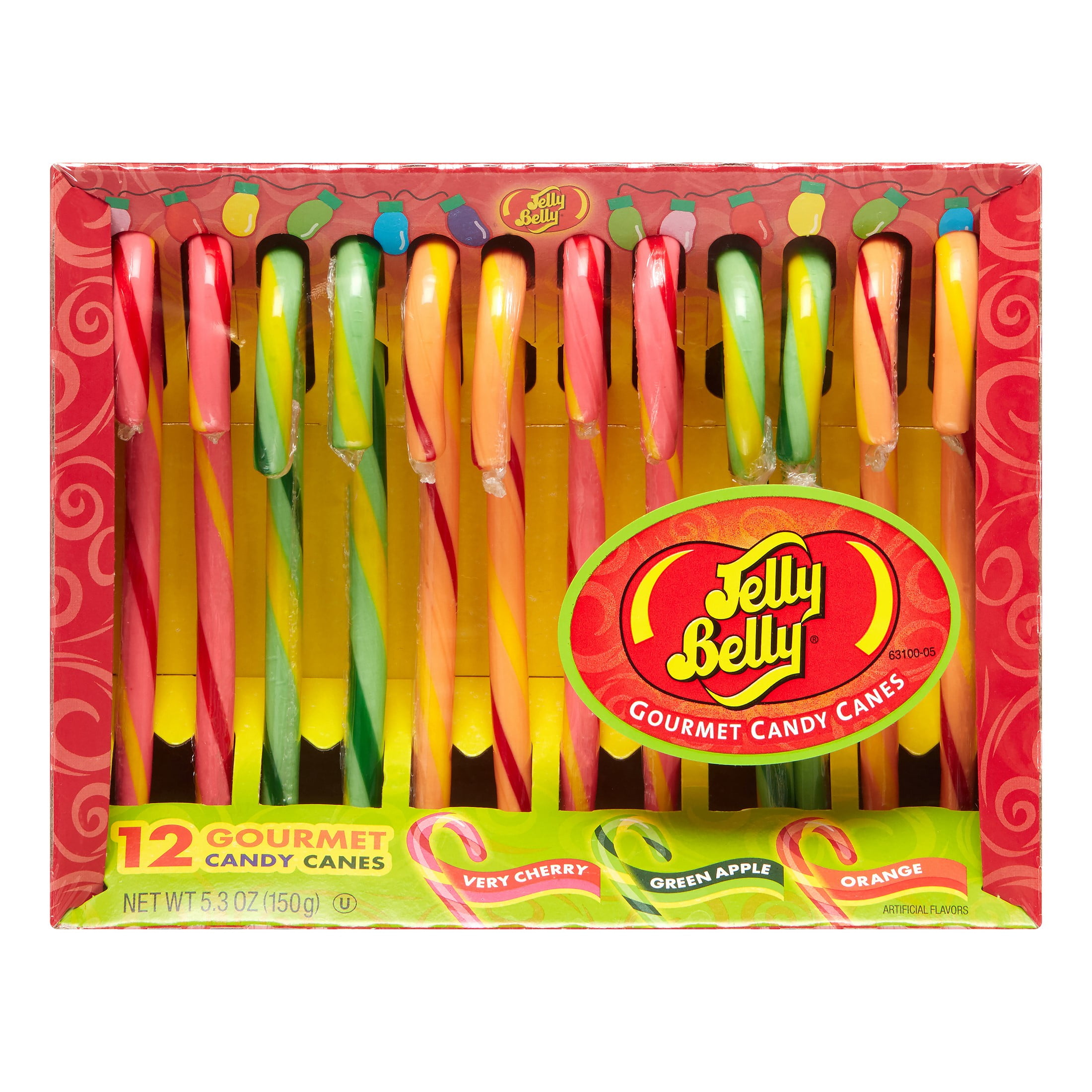 Jelly Belly Candy Canes Assorted 12 Ct