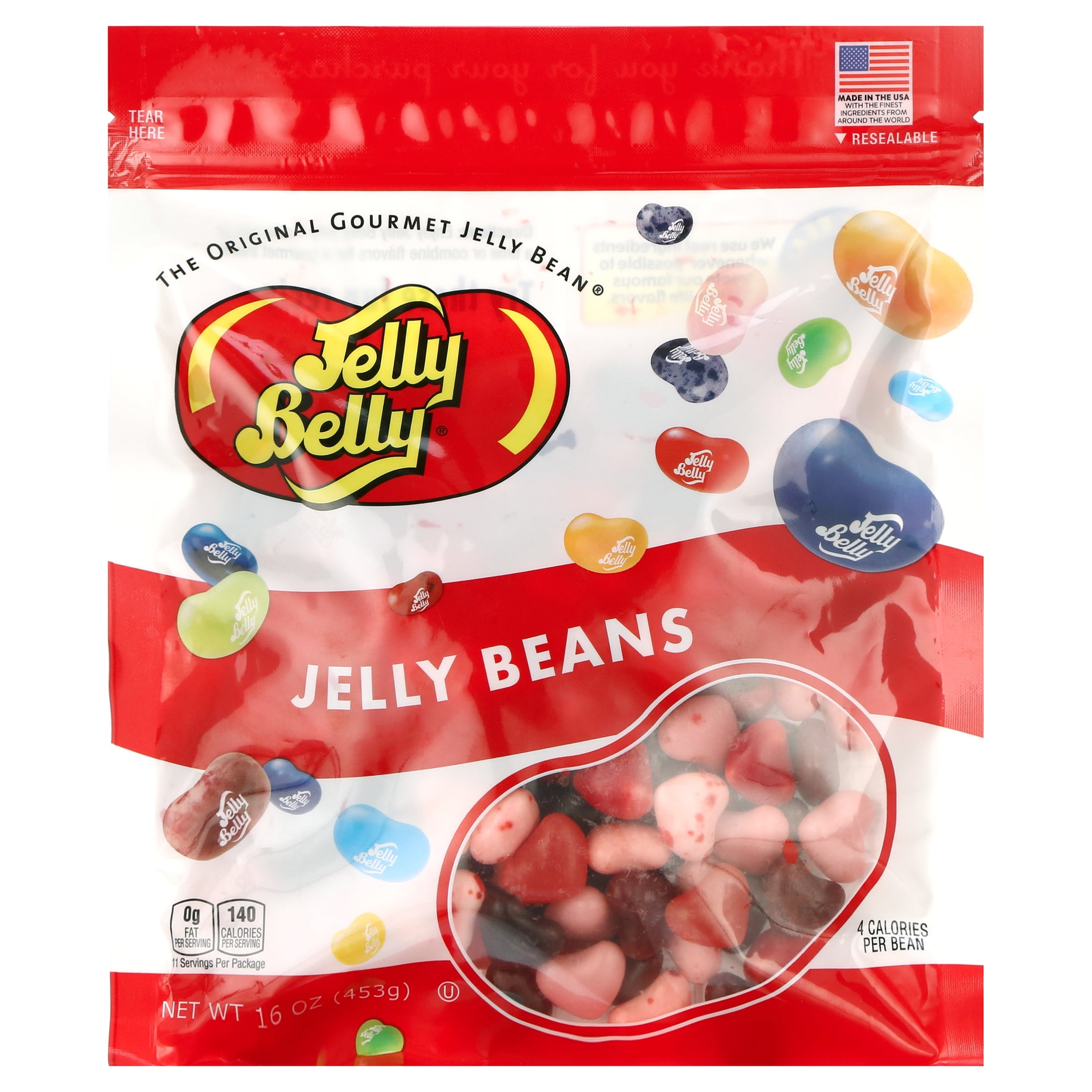 Jelly Belly Cherry Lovers™ Hearts 1 Pound (16 Ounces), Mixed Assorted