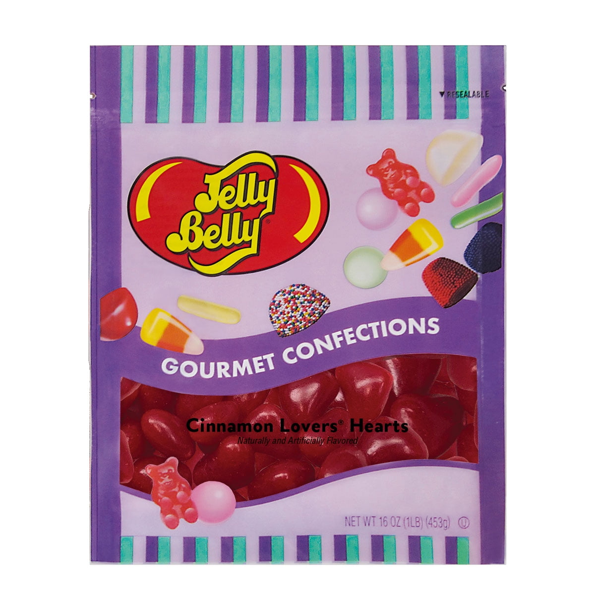 Jelly Belly Cinnamon Lovers™ Hearts 1 Pound (16 Ounces), Chewy