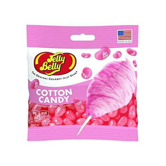 Jelly Belly Cotton Candy Jelly Beans - 3.5 oz Grab & Go® Bags - True-to-life Cotton Candy-flavored Candy