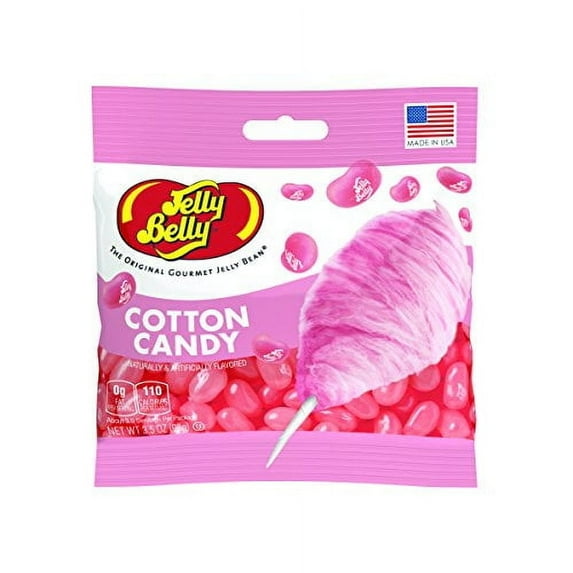 Jelly Belly Cotton Candy Jelly Beans - 3.5 oz Grab & Go® Bags - True-to-life Cotton Candy-flavored Candy