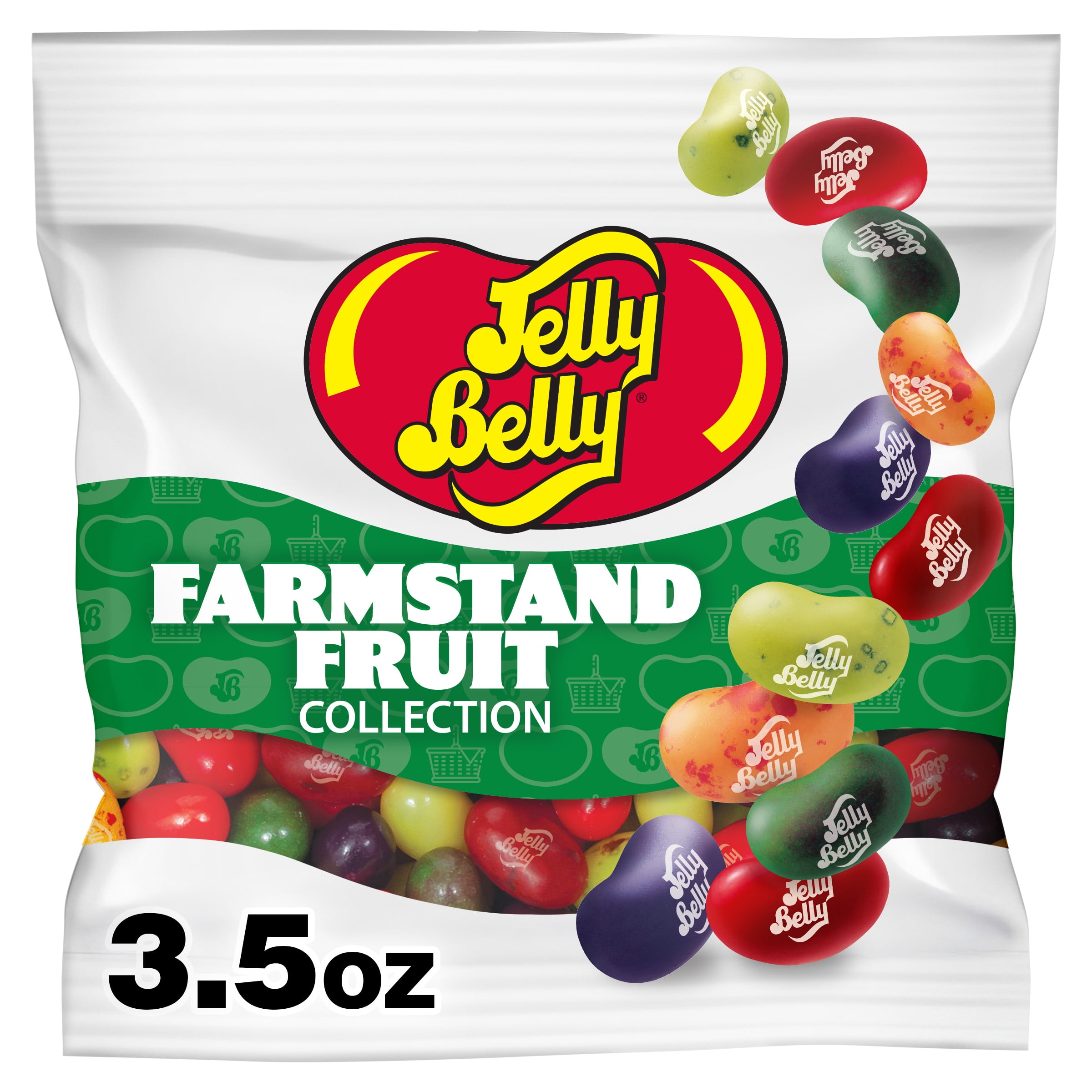 Jelly Belly Farmstand Fruit Jelly Bean Collection - 3.5 oz Grab & Go® Bag, 12-Count Case - Genuine, Official, Straight from the Source