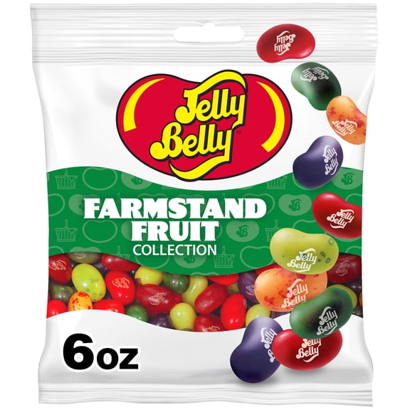 Jelly Belly Farmstand Fruit Jelly Bean Collection - 6 oz Peg Bag - Genuine, Official, Straight from the Source