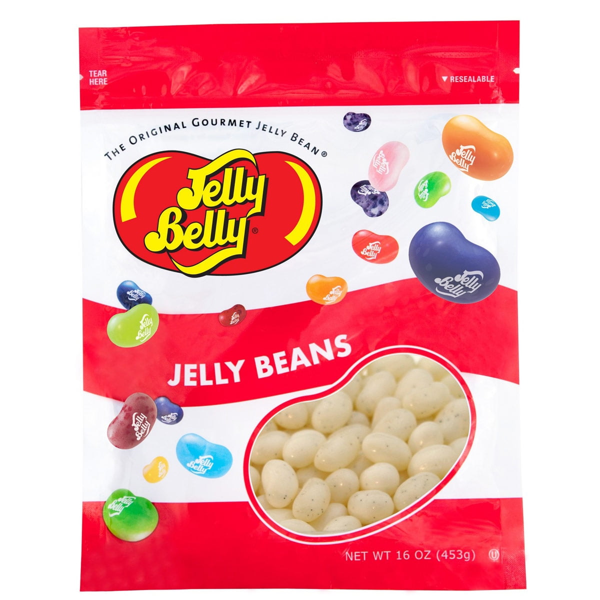 Jelly Belly French Vanilla Jelly Beans - 1 Pound (16 Ounces), French Vanilla Candy, Resealable Bag
