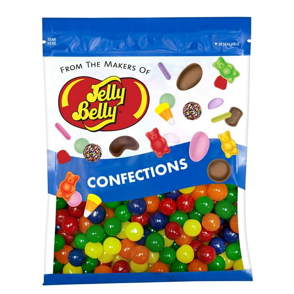 Jelly Belly Fruit Sours - 1 Pound (16 Ounces), 5 Tart Fruit Flavors, Chewy Candy, Resealable Bag
