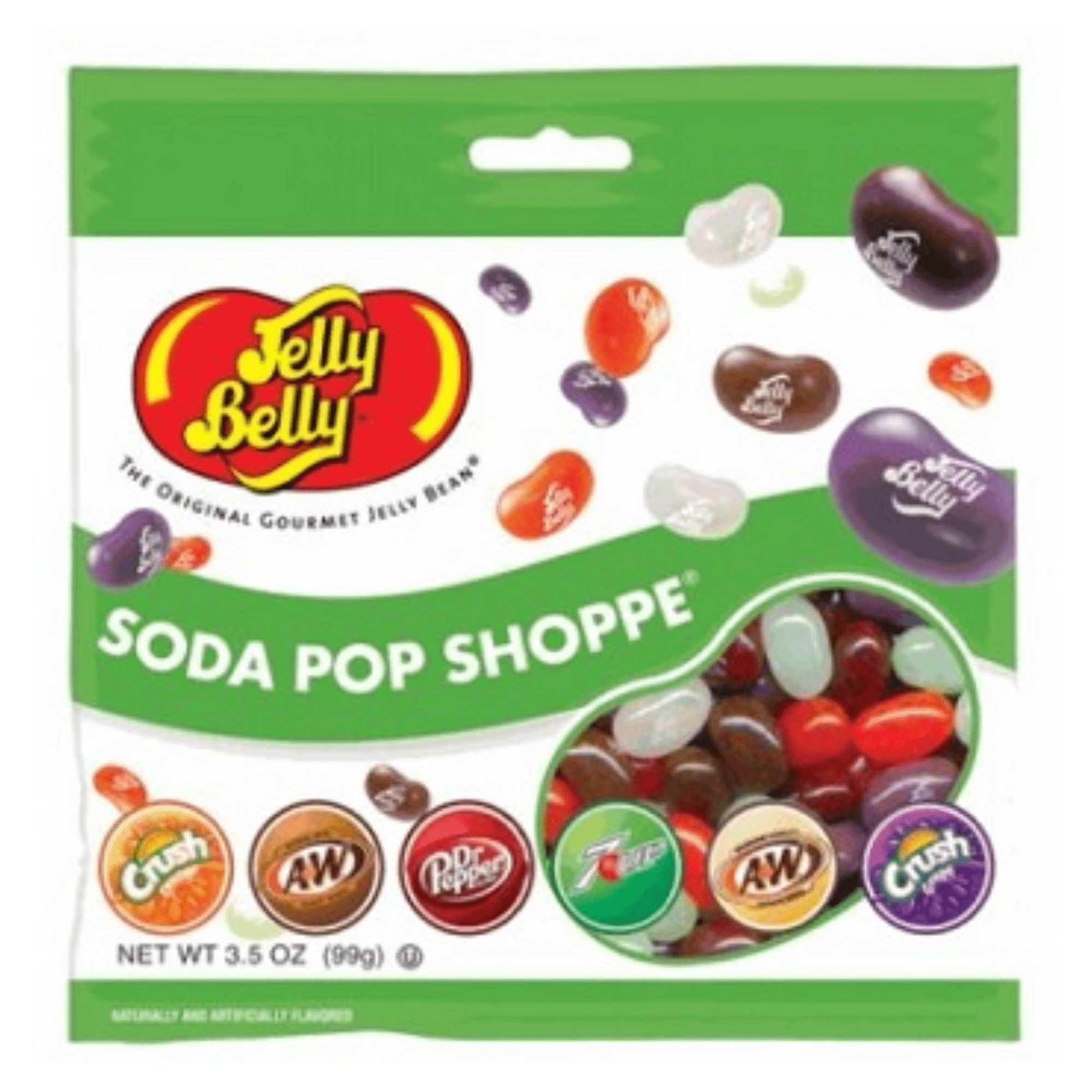 Jelly Belly Gourmet SODA POP SHOPPE 3.5 Oz. Grab & Go Bags 12 Case Count
