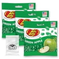 thumbnail image 1 of Jelly Belly Green Apple Jelly Beans- 3 Pack - 3.5 oz each, Fruity Jelly Beans Bundle- comes with 1 R.U.S. Candy Company pocket size travel bag Green Apple, 1 of 5