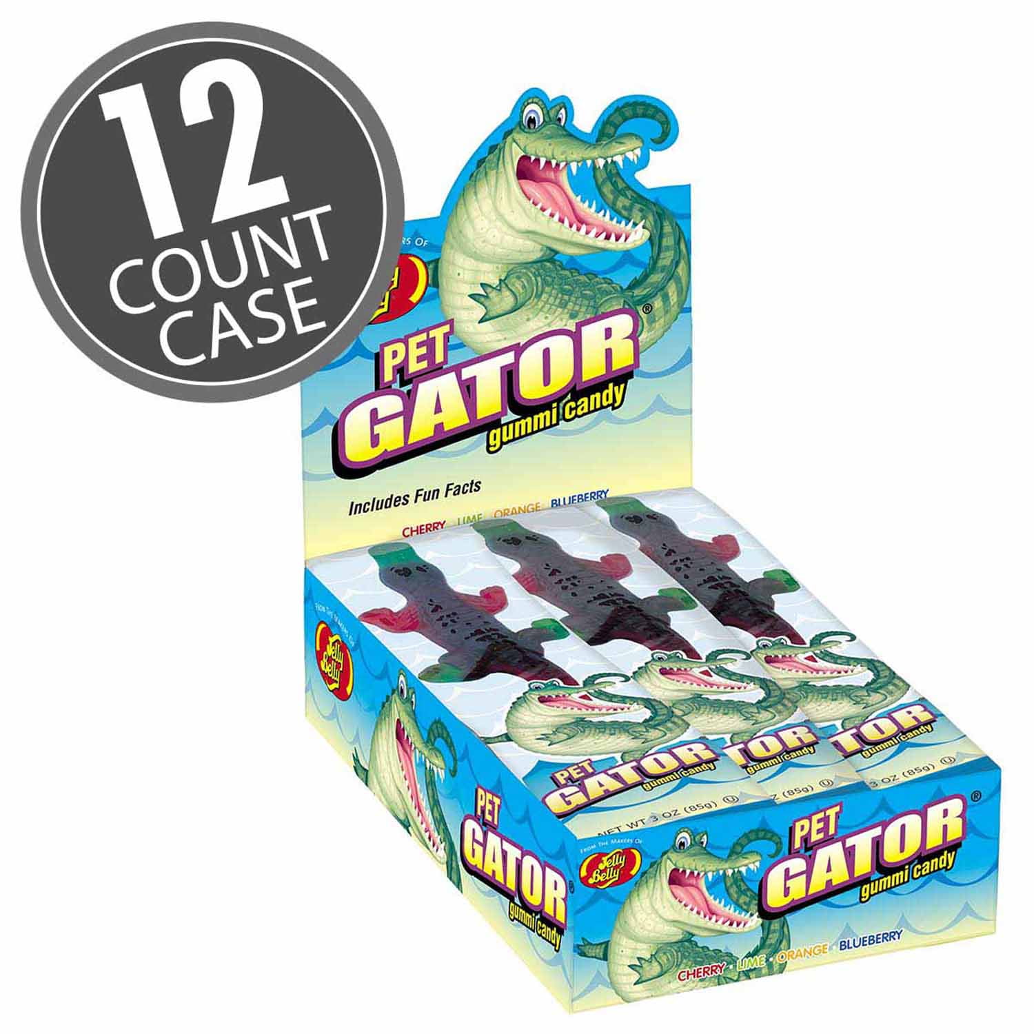 Jelly Belly, Gummi Pet Gators Candy 3 Oz (12 Pack)