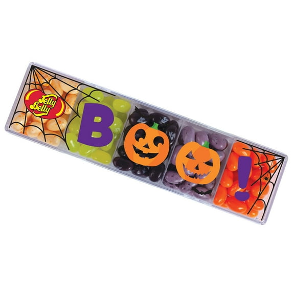 Jelly Belly Halloween 5-Flavor BOO! Clear Gift Box of Jelly Beans - 4 Ounces of Halloween Candy