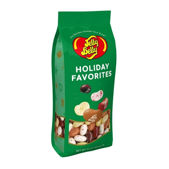 Jelly Belly Holiday Favorites Five Flavor Gift Bag- 7.5 Ounces of Jelly Beans in 5 Christmas Flavors