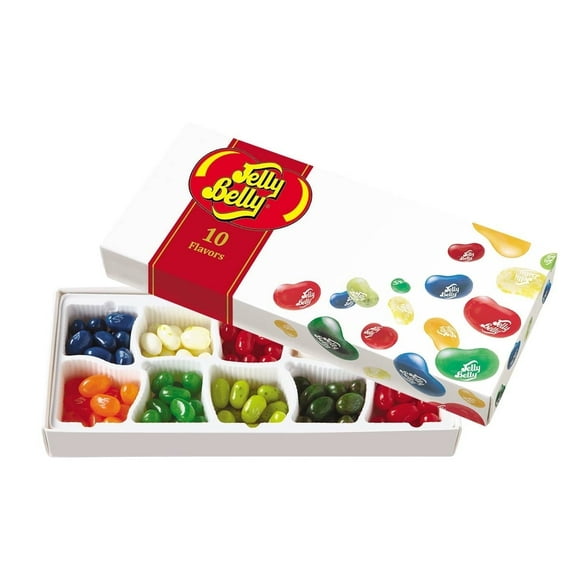 Jelly Belly Jelly Beans 10-Flavor Holiday Gift Box - 4.25 Ounces of True-to-Life Gourmet Flavors