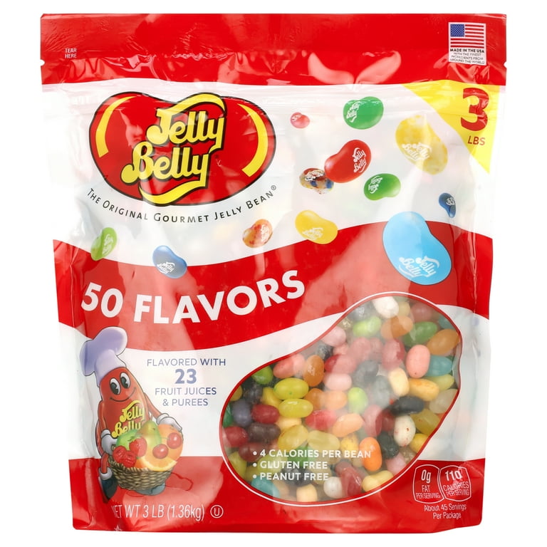 Jelly Belly Gourmet 50 Flavor Jelly Beans 3 lbs Resealable Pouch