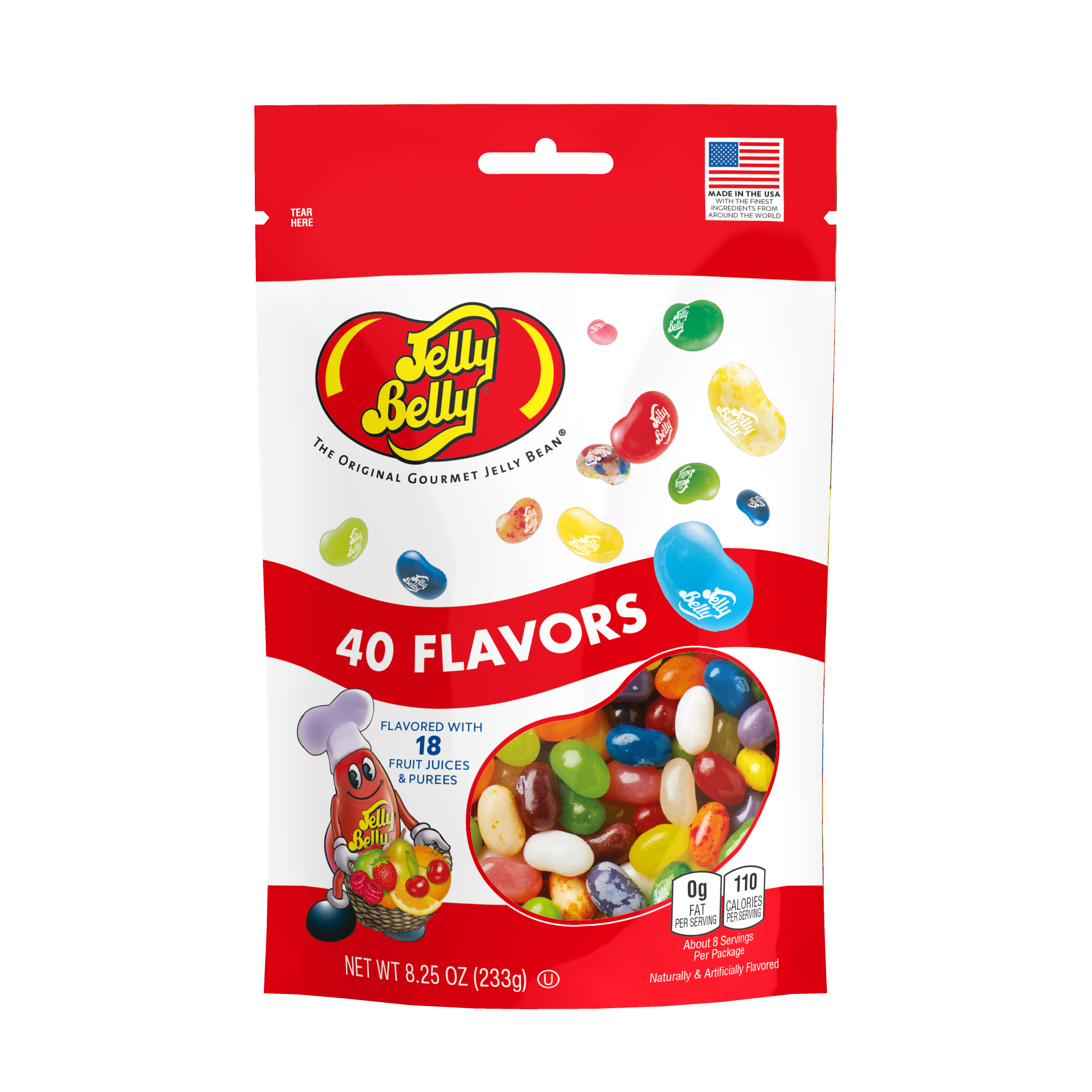 Jelly Belly Jelly Beans Candy, 40 Assorted Flavors, 8.25 oz Bag - image 1 of 5