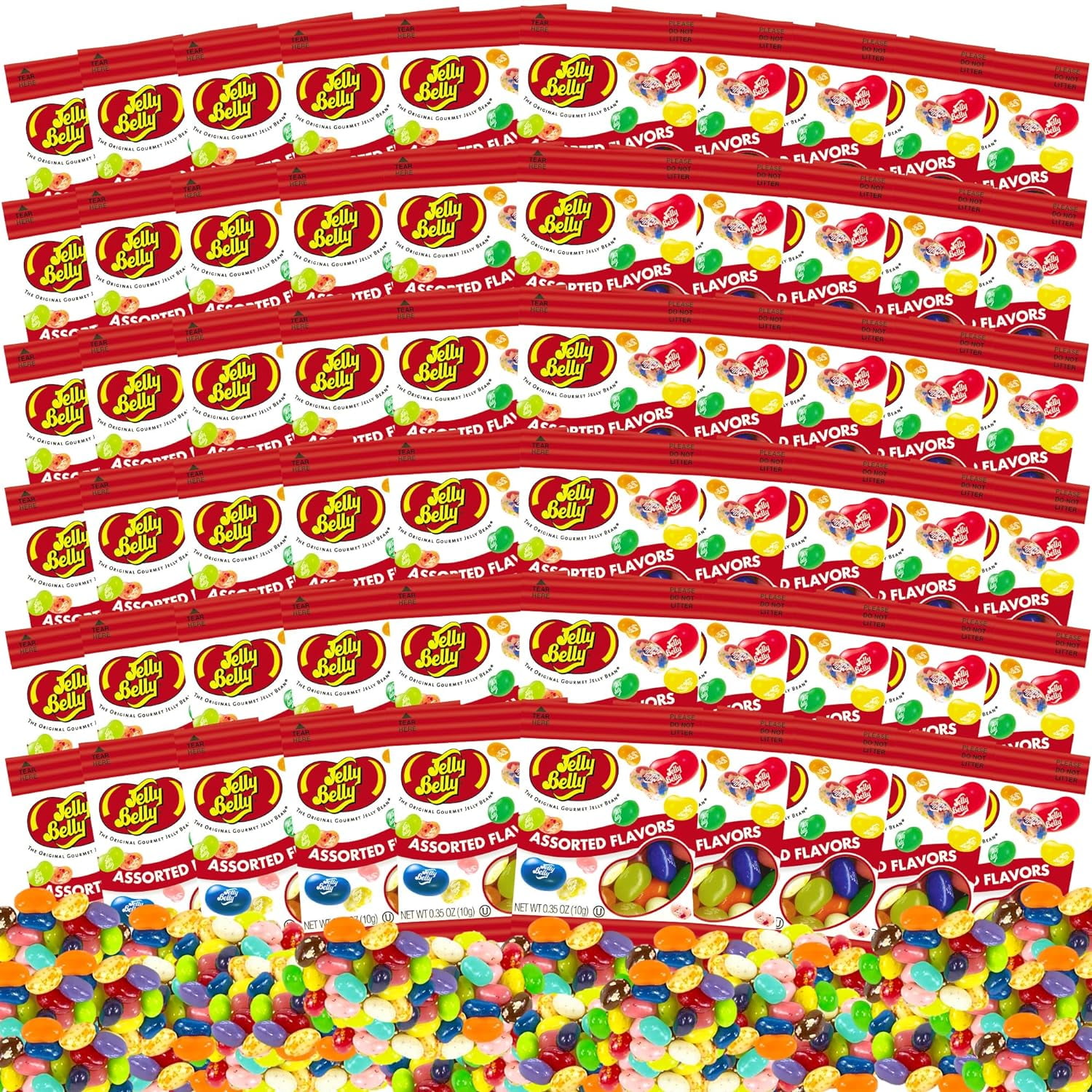 Jelly Belly Jelly Beans Individually Wrapped (60 Packs) + 5 Game Cards