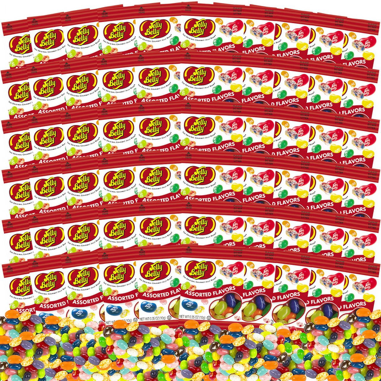 Jelly Belly Jelly Beans Individually Wrapped (60 Packs) + 5 Kid Game Cards by Gaudum