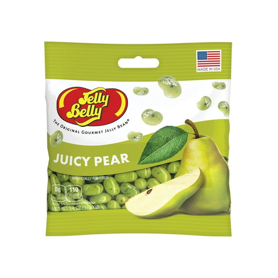 Jelly Belly Juicy Pear Jelly Beans - 3.5 oz Grab & Go® Bags - True-to-life Pear-flavored Candy