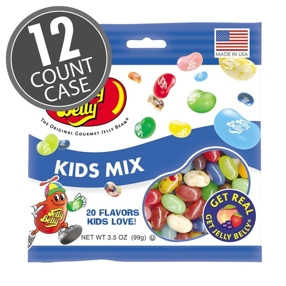Jelly Belly Kids Mix 20 Flavor Jelly Beans - 3.5 oz Bags (12 Pack)