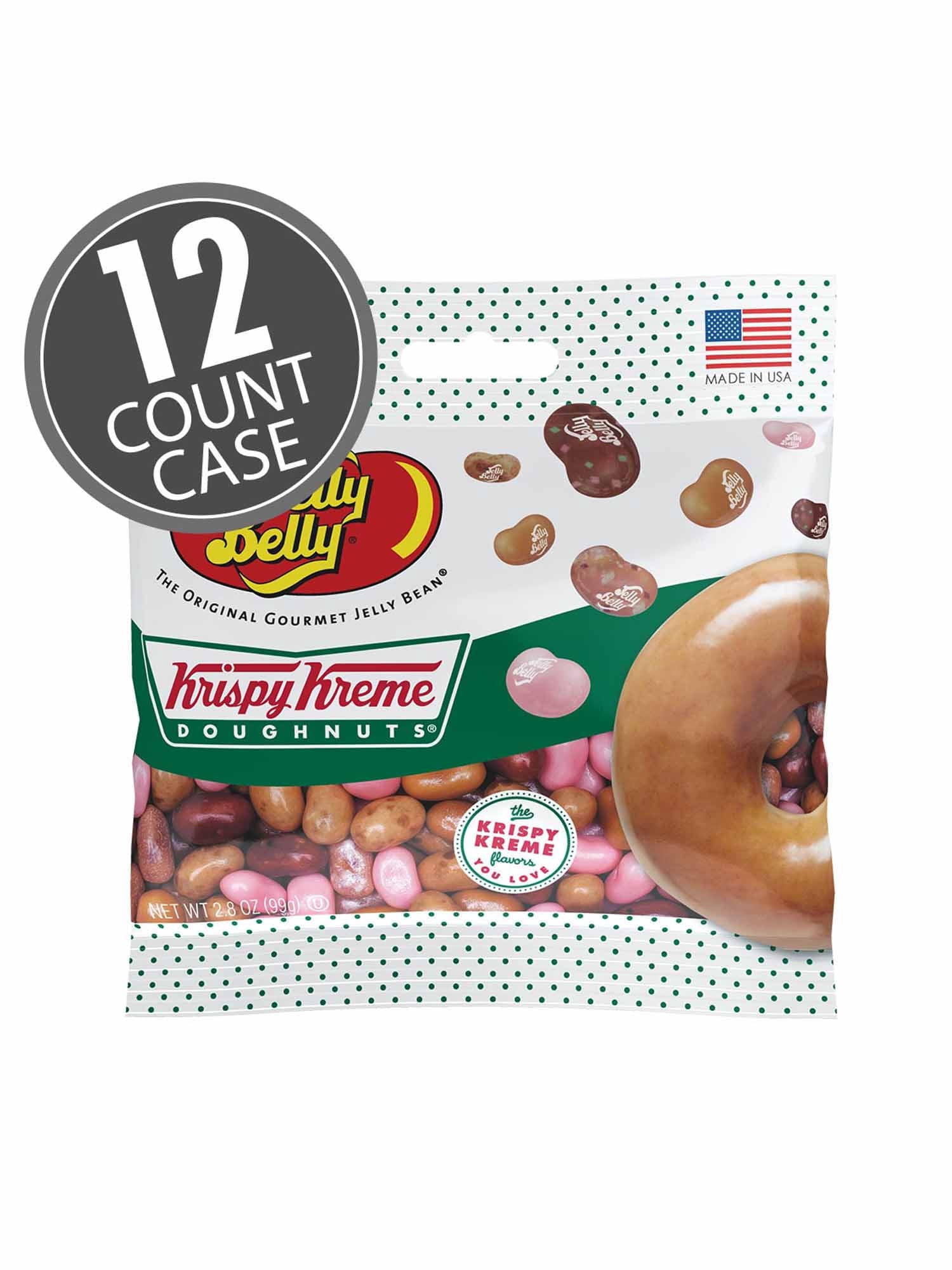 Jelly Belly Krispy Kreme Doughnuts Jelly Beans 2.8oz Grab & Go Bag (12 Pack)