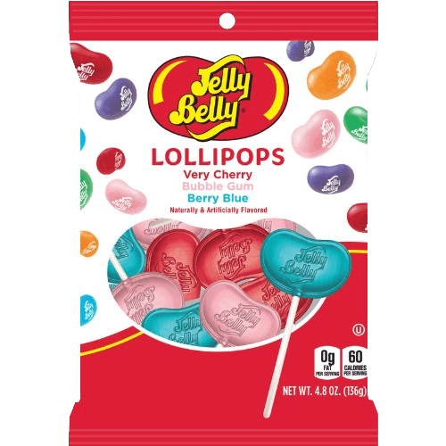 Jelly Belly Lollipop Peg Bag, Assorted Gourmet Flavors, 4.75 oz (Pack of 1)