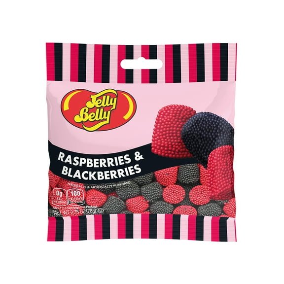 Jelly Belly Raspberries & Blackberries - 2.75 oz Grab & Go Bag