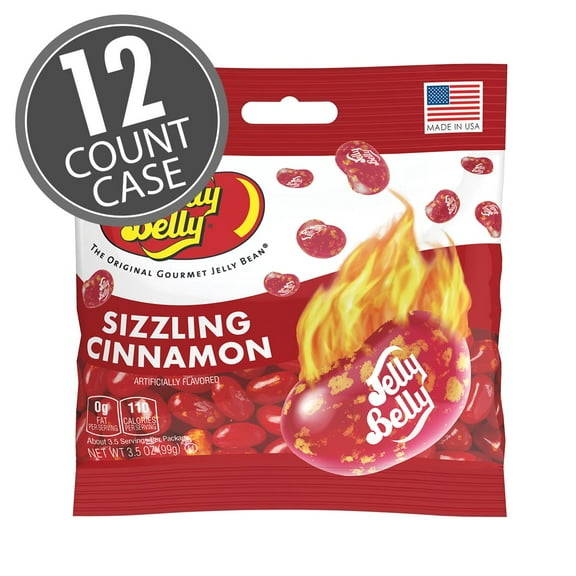 Jelly Belly Sizzling Cinnamon, 3.5 oz, 12 Count Bags