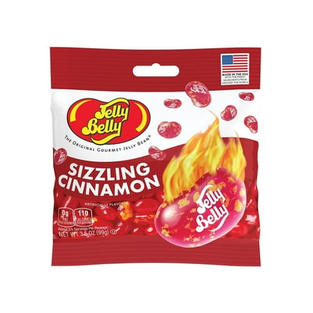 Jelly Belly Sizzling Cinnamon Jelly Beans - 3.5 oz Grab & Go® Bags - True-to-life Cinnamon-flavored Candy