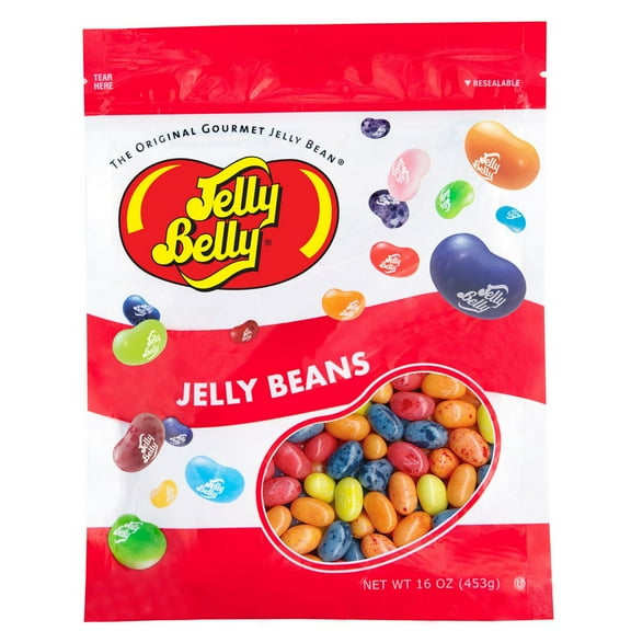 Jelly Belly Smoothie Jelly Beans - 1 Pound (16 Ounces), Mixed Fruit Flavors Candy, Resealable Bag