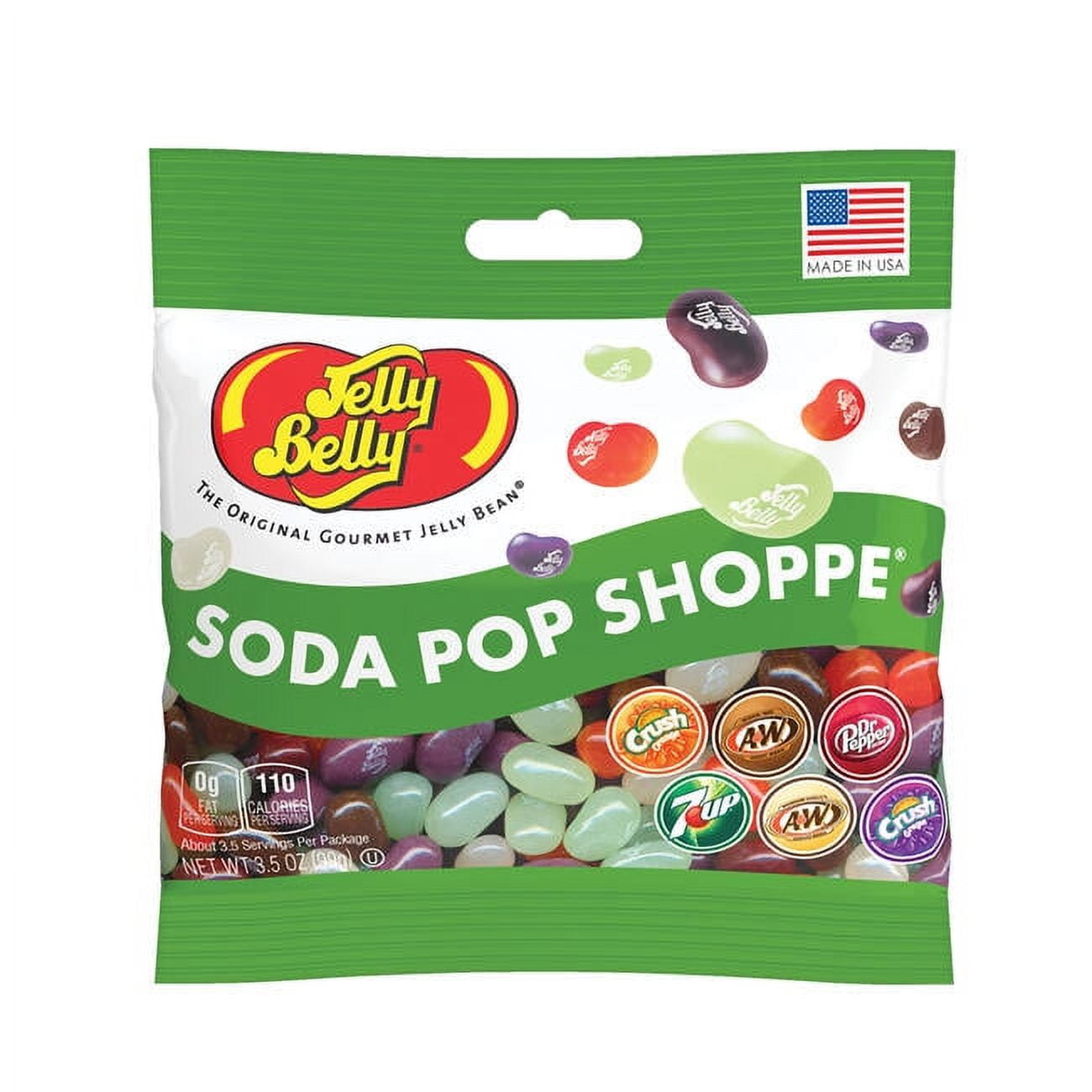 Jelly Belly Soda Pop Flavored Gourmet Jelly Beans, 3.5 oz. Bag 2 Pack