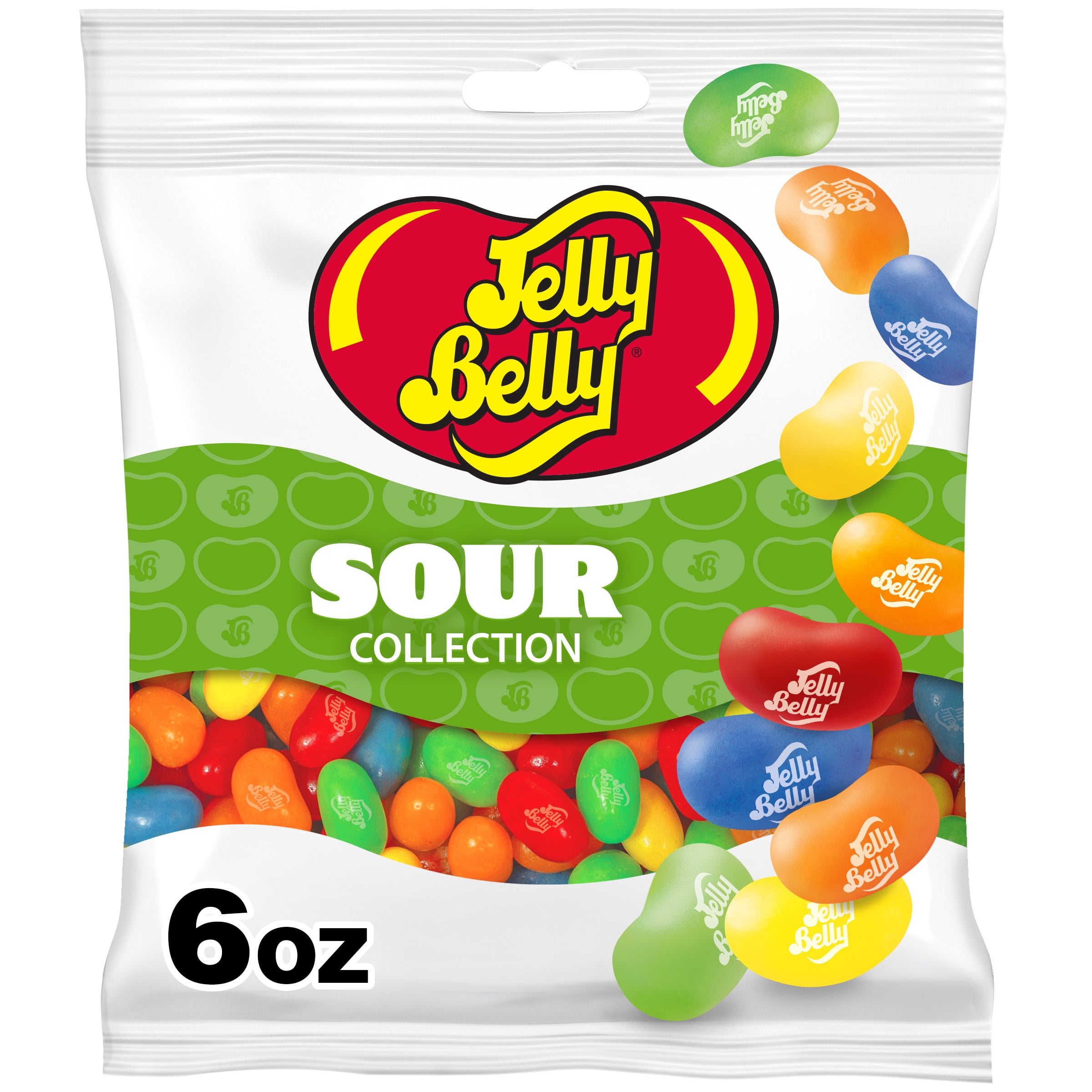 Jelly Belly Sour Jelly Bean Collection - 6 oz Peg Bag, 12-Count Case - Genuine, Official, Straight from the Source