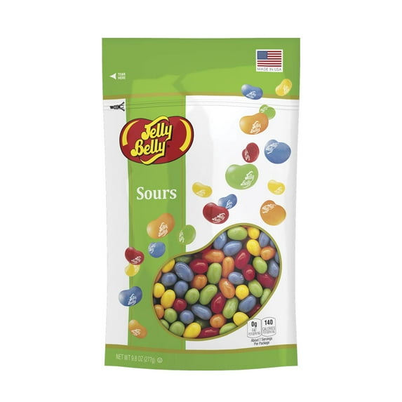 Jelly Belly Sours Jelly Beans - Mix of 5 Sour Fruit Flavors, Pack of 6 x 9.8 Ounce Pouch Bags