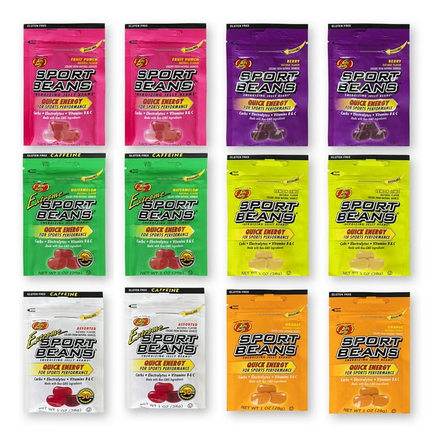 Jelly Belly Sport Bean Variety Bundle 12 pack 1oz bags Contains