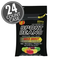 Jelly Belly Sport Beans - Energizing Jelly Beans - Assorted Flavors - 1 oz Bag - 24-Count Case