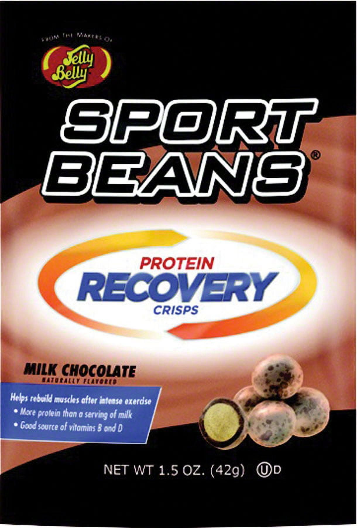 Jelly Belly Sport Beans Protein Recovery Crisps Milk Chocolate, Box of