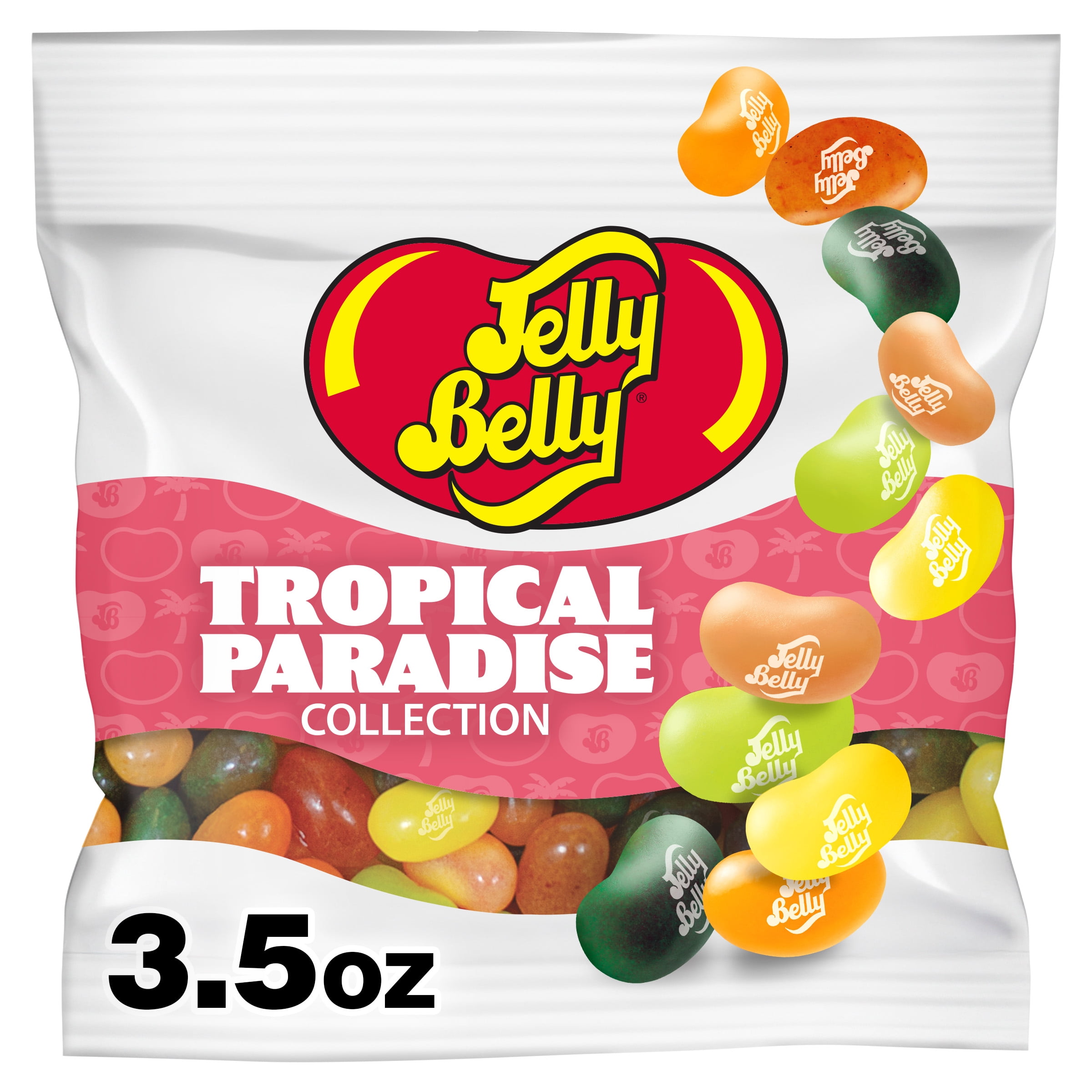 Jelly Belly Tropical Paradise Jelly Bean Collection - 3.5 oz Grab & Go® Bag, 12-Count Case - Genuine, Official, Straight from the Source